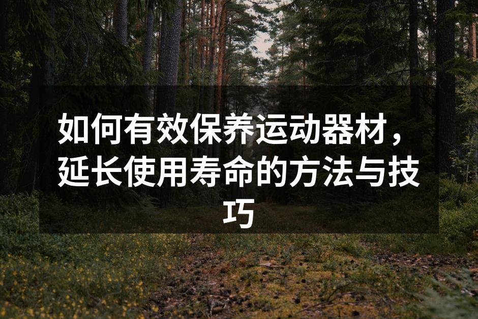 如何有效保养运动器材，延长使用寿命的方法与技巧